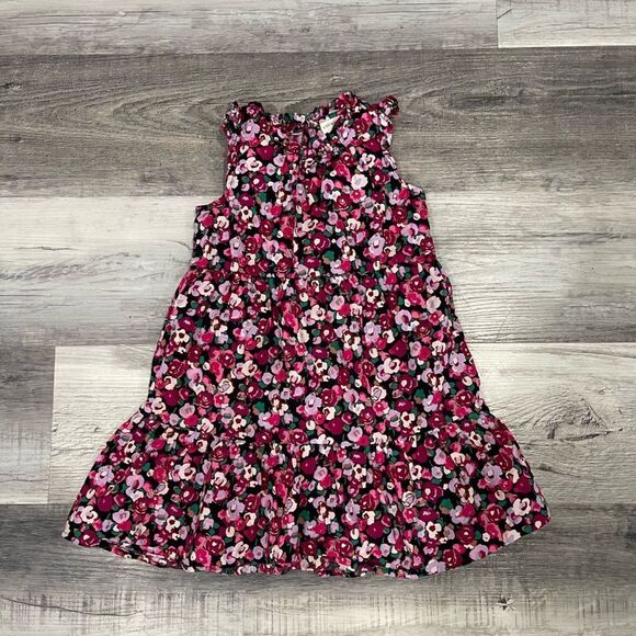 J. CREW CREWCUTS GIRLS TIERED RUFFLE FLORAL COTTON DRESS - size 4 - Picture 1 of 10